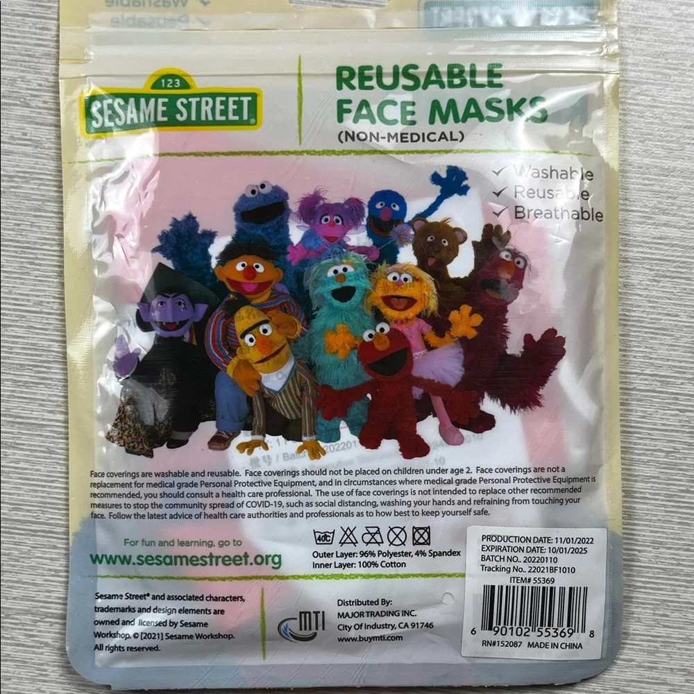 Sesame Street Red Character Kids Face Mask